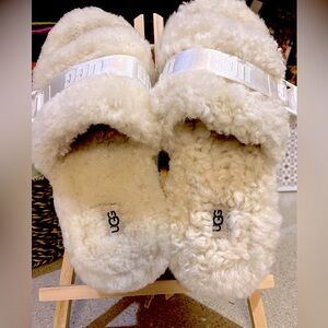 UGG Plush Cream Slides
